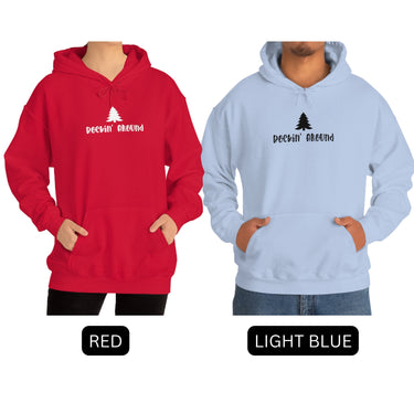 Christmas Tree Rockin Round Hoodie for Men